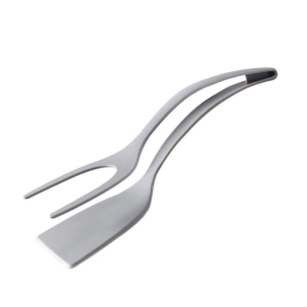 Flip Grip™ - 2-in-1 Nylon Grip Flip Tongs and Egg/Steak Spatula Tongs with Clamp for Pancakes and Fried Foods