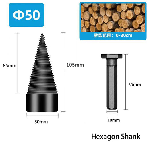 UniSell™  WoodSplitter Pro - 32/38/42/45/50Mm Wood Drill Bit Twist Firewood Splitting Drill Bit Wood Splitter Screw Cones Bit Square round Drill Bit for Wood