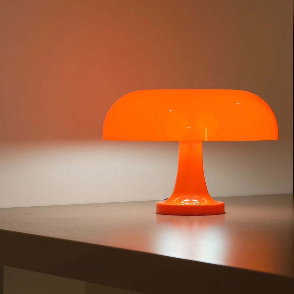 UniSell™ Danish Designer Orange Mushroom Table Lamp