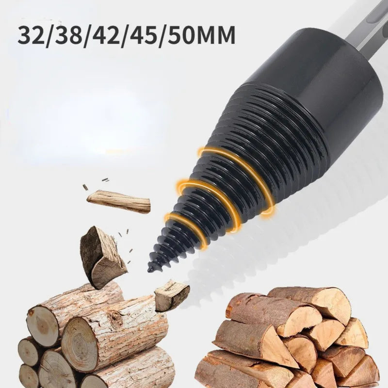 UniSell™  WoodSplitter Pro - 32/38/42/45/50Mm Wood Drill Bit Twist Firewood Splitting Drill Bit Wood Splitter Screw Cones Bit Square round Drill Bit for Wood