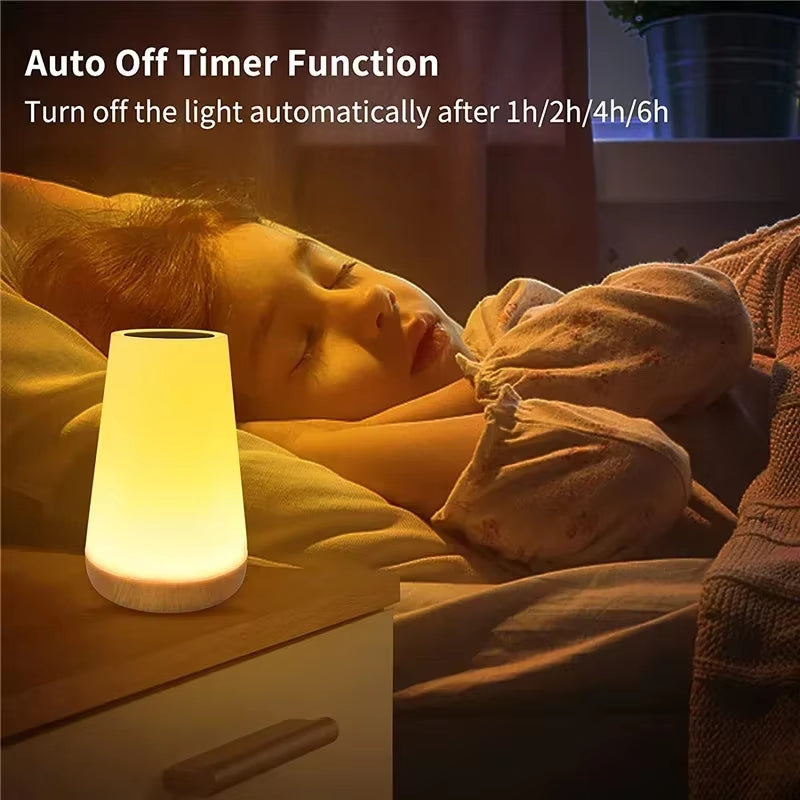 UniSell™  RGB Touch Night Light – 13 Colors, Dimmable & Rechargeable