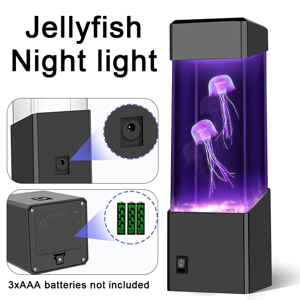 UniSell™ LED Jellyfish Lamp – Color-Changing Mood Light Aquarium