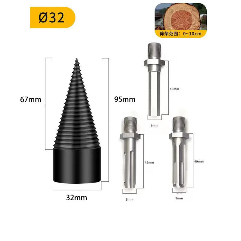 UniSell™  WoodSplitter Pro - 32/38/42/45/50Mm Wood Drill Bit Twist Firewood Splitting Drill Bit Wood Splitter Screw Cones Bit Square round Drill Bit for Wood