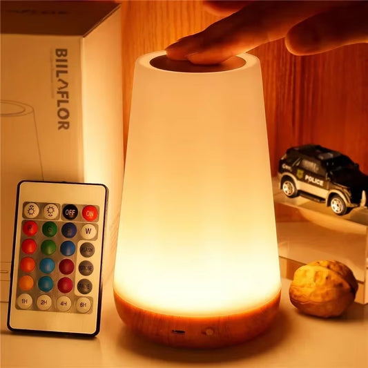 UniSell™  RGB Touch Night Light – 13 Colors, Dimmable & Rechargeable