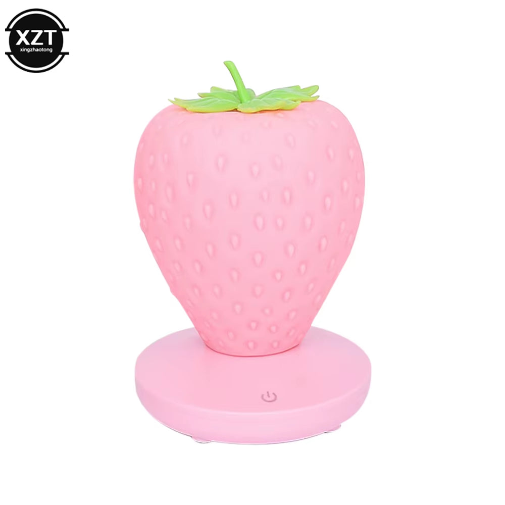 UniSell™ USB Strawberry Night Light – Touch Control, Energy-Saving