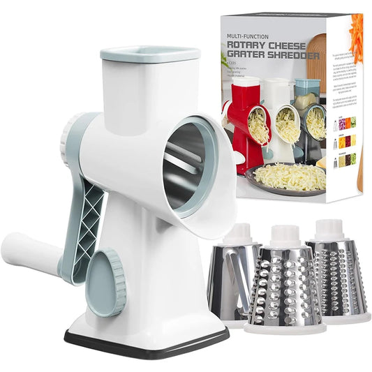 UniSell™ Multi-Function Rotary Grater: Cheese, Vegetables, and Nut Grinder