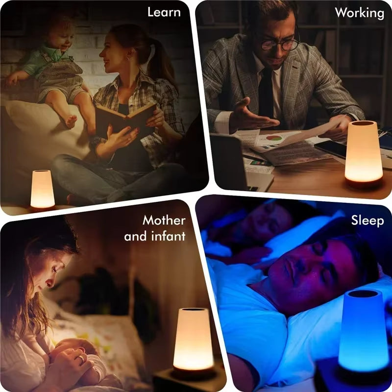 UniSell™  RGB Touch Night Light – 13 Colors, Dimmable & Rechargeable