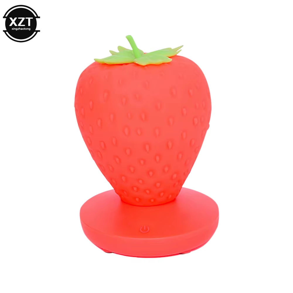 UniSell™ USB Strawberry Night Light – Touch Control, Energy-Saving